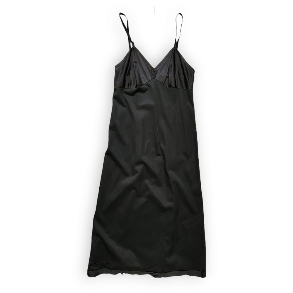 VANITY‎ FAIR x VINTAGE Nylon slip dress Nightgown In black size 32